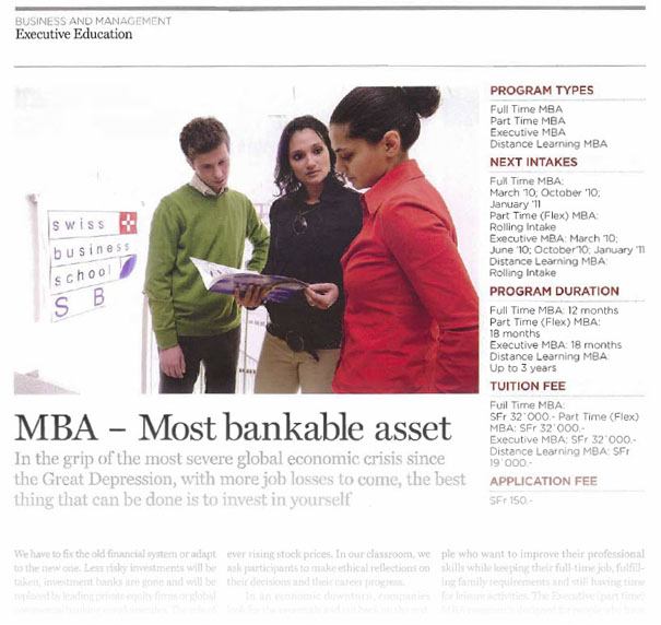 European CEO - MBA - Most bankable asset