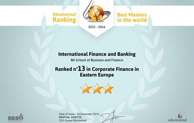 Best Masters Ranking 2016