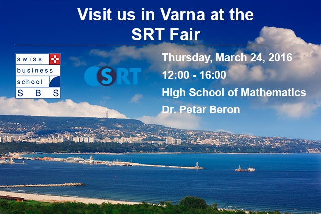 SBS Swiss Business School welcomes you to the SRT Education Fair in Varna, Bulgaria.